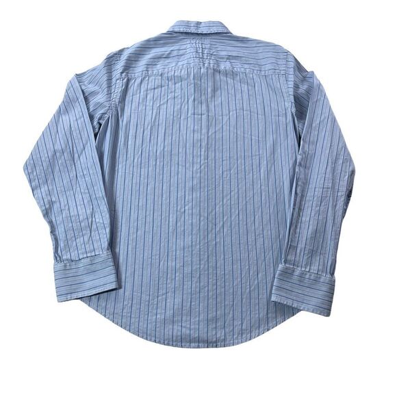 Generra Shirt Mens Small S‎ Blue Pinstripe Long Sleeve Button Down Collar Shirt - Picture 3 of 8